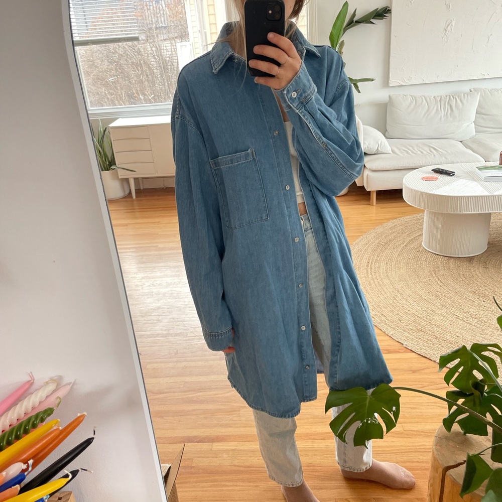 Long jean overcoat/top